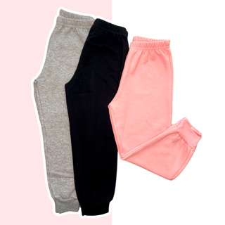 Kit 3 Calças de Moletom Infantil Peluciadas 100% Algodão Confortáveis Outono Inverno Menina em Oferta na Shopee