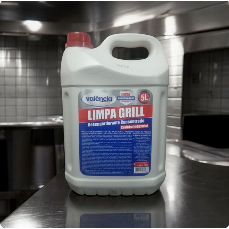 Limpa Chapa E Grelhas - 5 L - Desincrustante Grill Alcalino - Cozinha Industrial