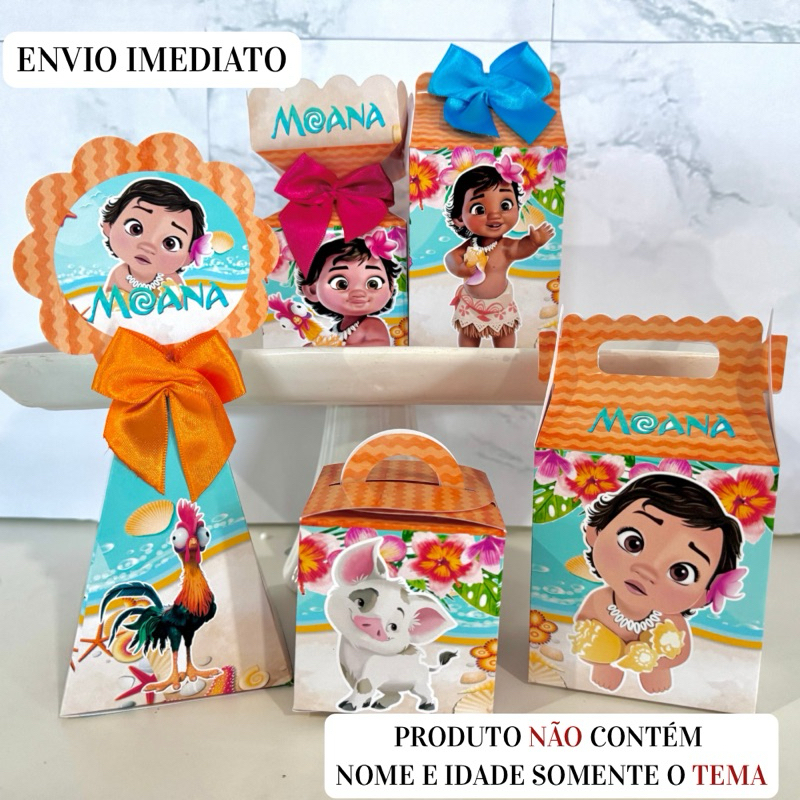 Kit Personalizados Moana Baby \ Festa \ Lembrancinha\ Aniversário \ Pegue e Monte \ Mimo Pronta Entrega
