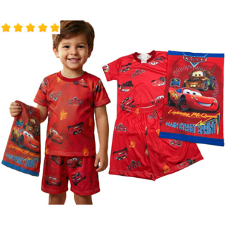 Pijama Menino Infantil CARROS Relâmpago Mcqueen Conjunto Verão Manga Curta Personagem Meia Manga Dormir em Oferta na Shopee