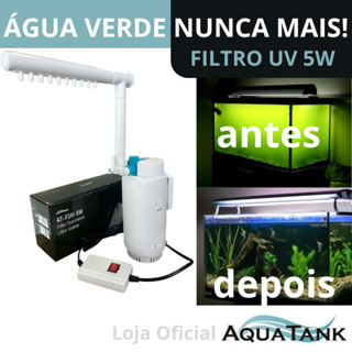 Filtro Interno Aquatank UV 5W 800L/h – Adeus Água Verde e Turva no seu Aquario ou Lago!! em Oferta na Shopee
