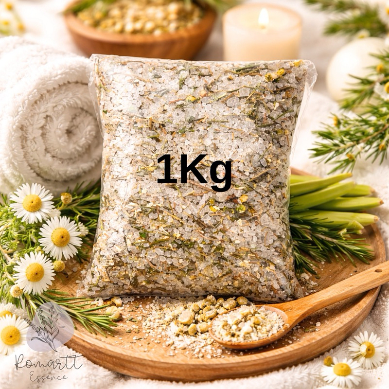 1kg Escalda Pés Terapêutico - Relaxante | Spa dos Pés | Autocuidado | Sais - Camomila | Alecrim | Capim Limão