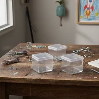 50 Caixas  Caixinha de Acrílico 4x4 , Lembrancinha para Personalizar em Oferta na Shopee