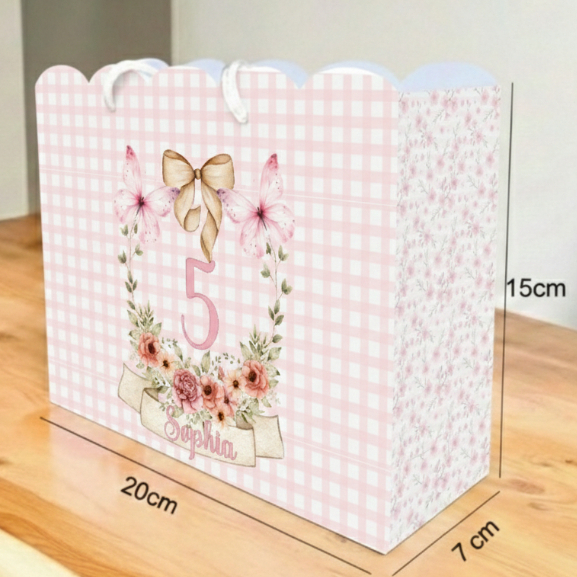 Sacolinha JARDIM BORBOLETAS Personalizado Sacolinha Lembrancinha Aniversário JARDIM