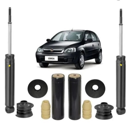 Amortecedor traseiro corsa + Kit Batente traseiro Amortecedor Calço Mola Corsa/Celta/Classic 1995 até 2016
