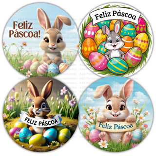 Kit 100 Adesivos Feliz Páscoa Lembrancinha Mimo Ovo de Páscoa Embalagem Cliente em Oferta na Shopee
