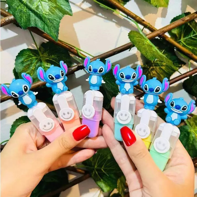 Marca Texto Stitch Fofo com Carimbo de Sorriso Papelaria Kawaii Escolar Escritório em Oferta na Shopee