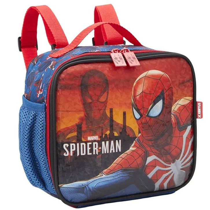 Lancheira Bolsa Merendeira Escolar Térmica Infantil Menino Spider Man Homem Aranha Original Marvel 13354