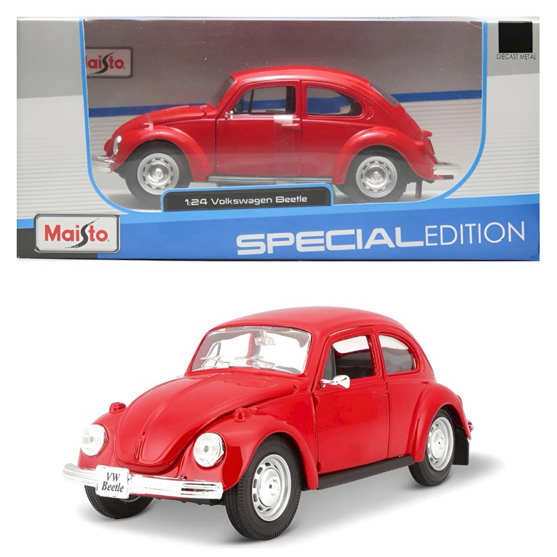 Miniatura Maisto Volkswagen Beetle (Fusca) 1963 escala 1/24 Verde Escuro