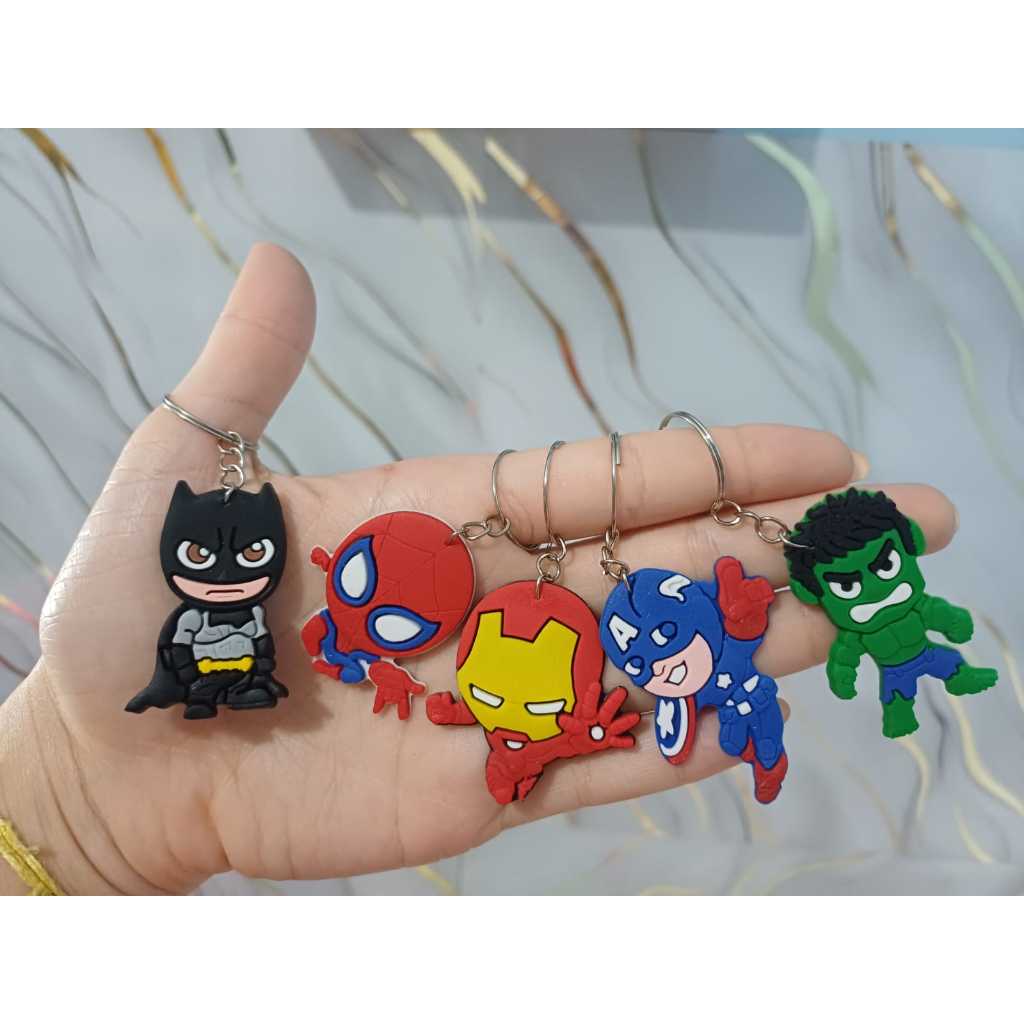 Chaveiro kit Marvel Lembrancinha Aniversário 10/50 Unidade