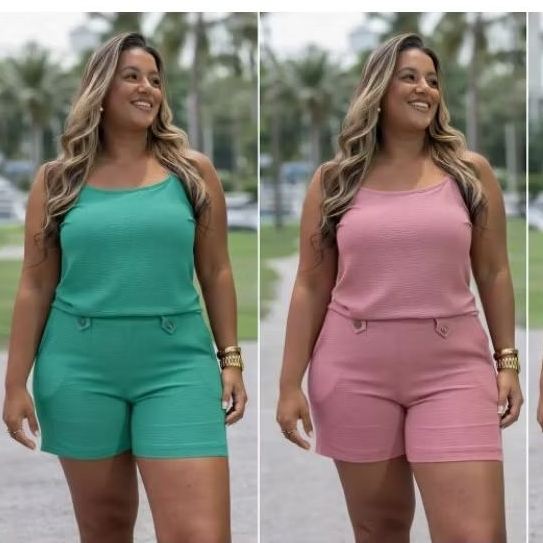 ✨ Conjunto Feminino em Tecido Duna – Conforto e Estilo ✨ em Oferta na Shopee