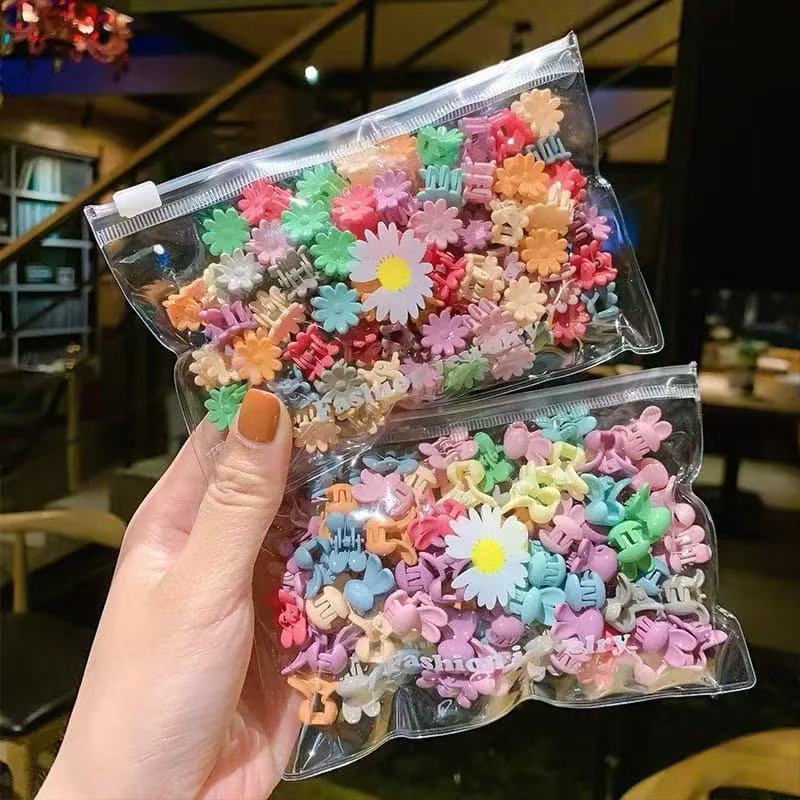 Kit 50/100//150/200 Unidades Candy Color Mini Small Grab Clip Children's Hair Accessories Hair Claw Cute Girl Princess em Oferta na Shopee