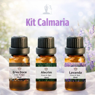 Kit Calmaria 3 Essências 10ml  Hidrossolúveis para Umidificador e Difusor elétricoa Base de Água em Oferta na Shopee