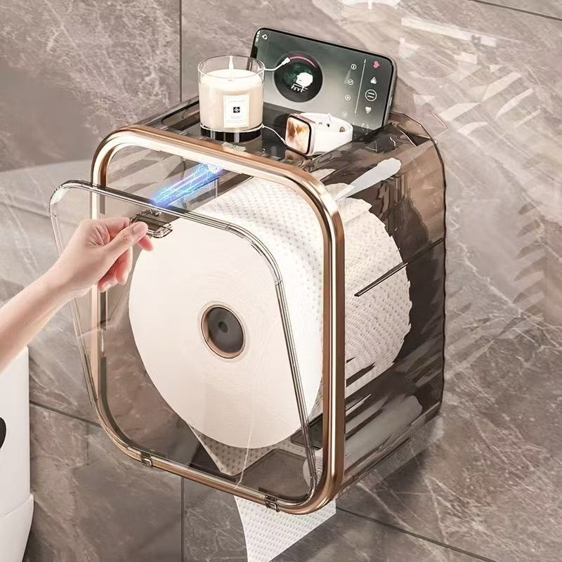 Caixa Porta Papel Higiênico Dispenser Organizador Banheiro a prova d'água