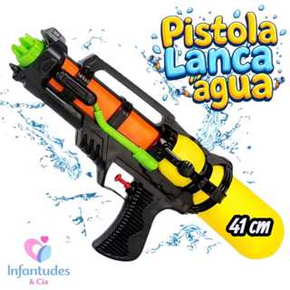 Pistola Arma Lança Água Grande de 41cm – Brinquedo Infantil Verão Diversão na Piscina em Oferta na Shopee