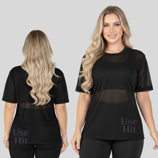 Blusa Feminina De Tule Transparente Academia Fitness Camisão em Oferta na Shopee