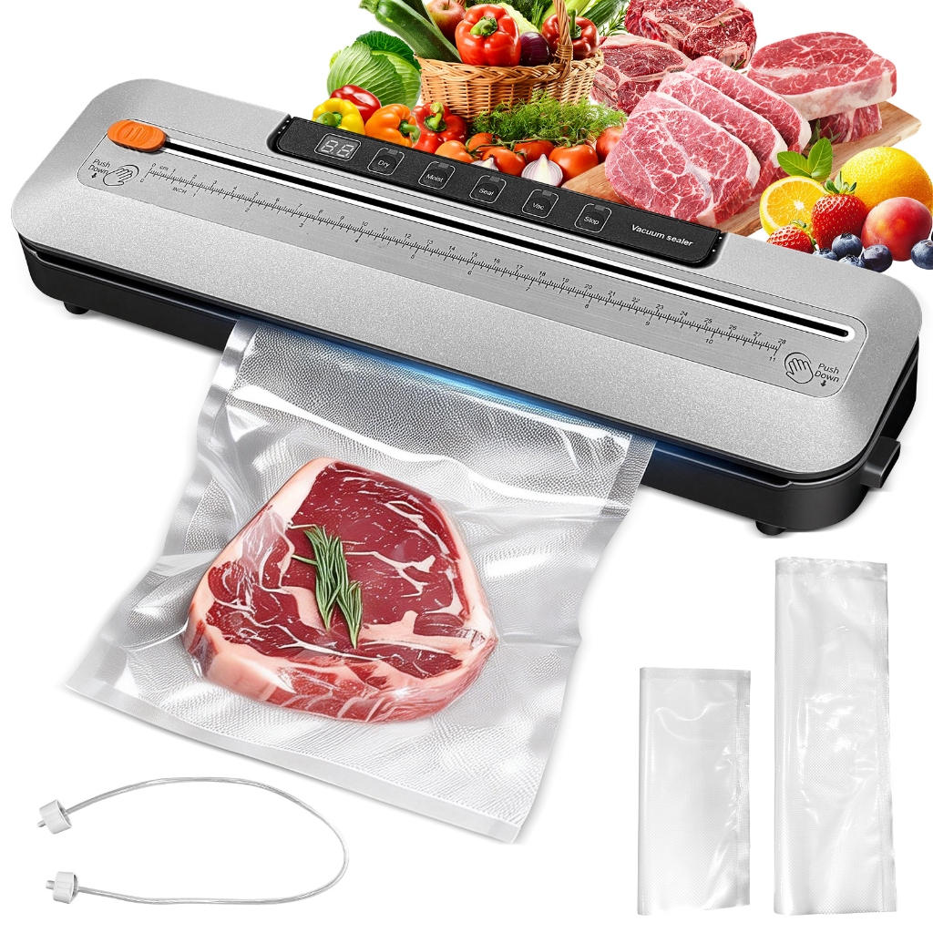 Máquina de Selagem a Vácuo 110V/220V - Preserva Alimentos e Economize Dinheiro