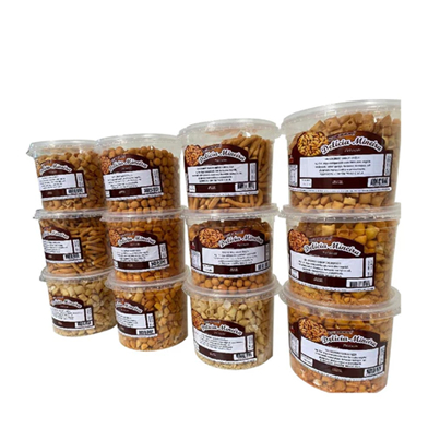 KIT 12 Potes Petiscos Biscoito Salgados Mineiro - 300g em Oferta na Shopee