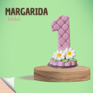 Vela Margarida ROSA em Biscuit artesanal em Oferta na Shopee
