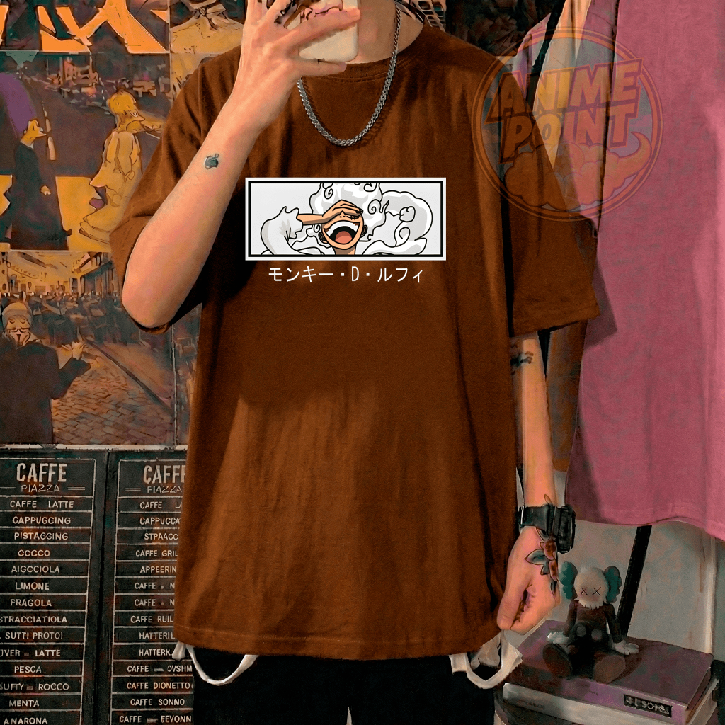 Camiseta Oversized One Piece Monkey D Luffy 100% algodão confortável camisa streetwear pirata Envio Imediato