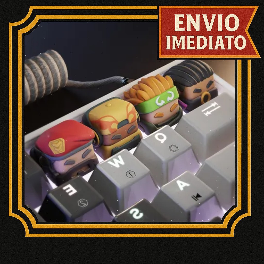 Keycap Tecla Artesanal Game Valorant - Reyna Raze Brimstone Skye Valorant