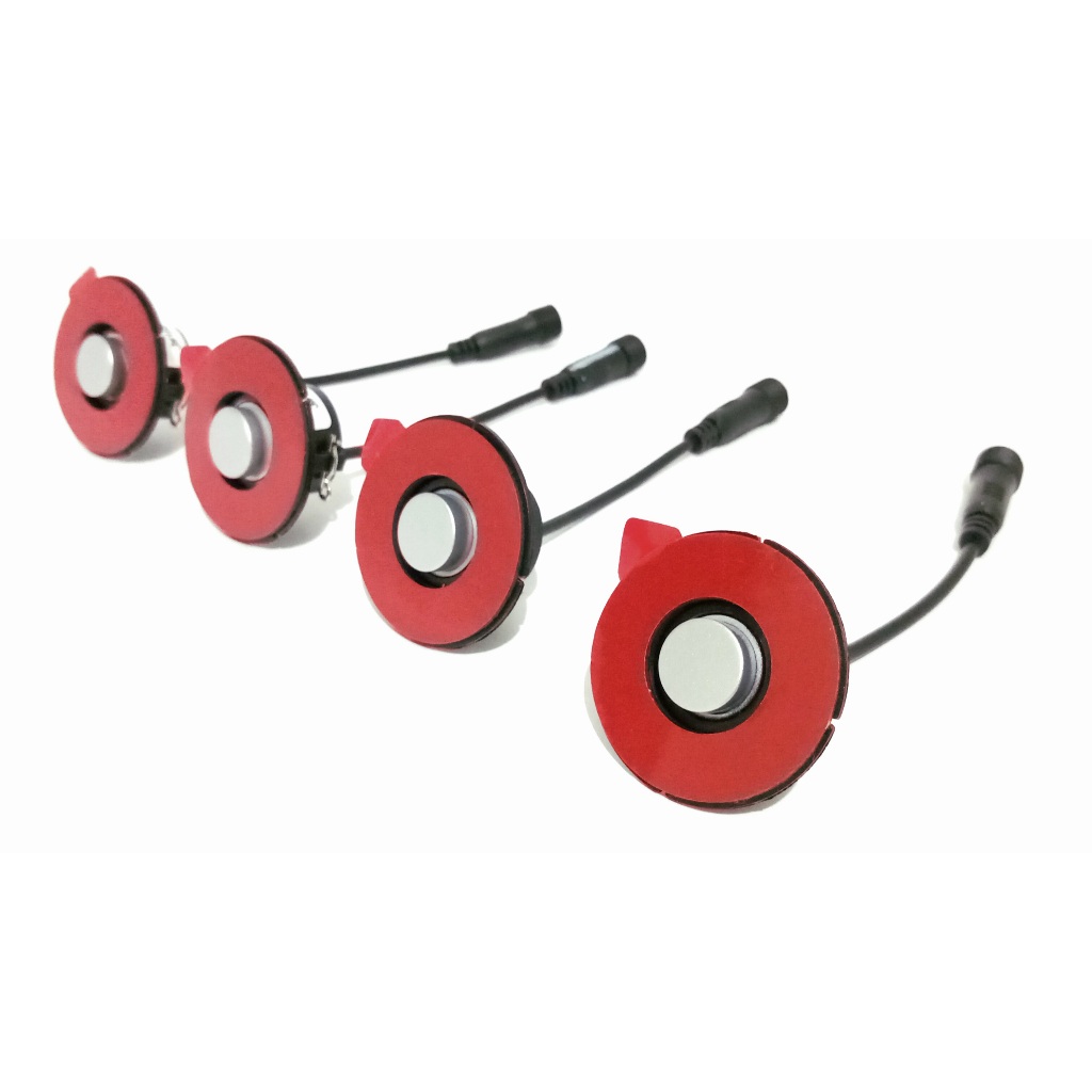KIt - 4 Capsulas de Sensor de Estacionamento Embutido Pósitron / Kx3 / Dolphin - Dfm400f - Universal