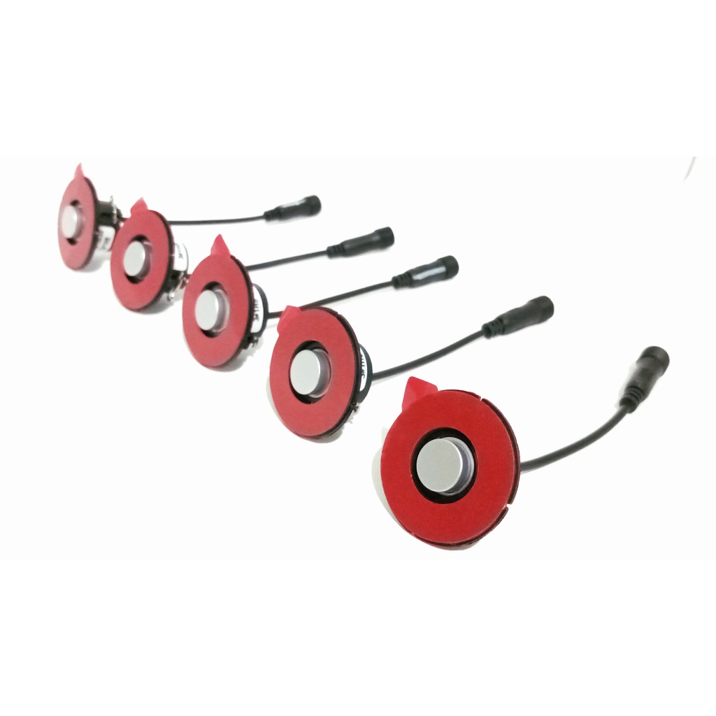 KIt - 5 Capsulas de Sensor de Estacionamento Embutido Pósitron / Kx3 / Dolphin - Dfm400f - Universal