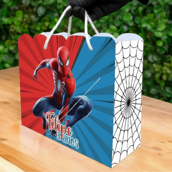 Sacolinha HOMEM ARANHA Personalizado Sacolinha Lembrancinha Aniversário HOMEM ARANHA
