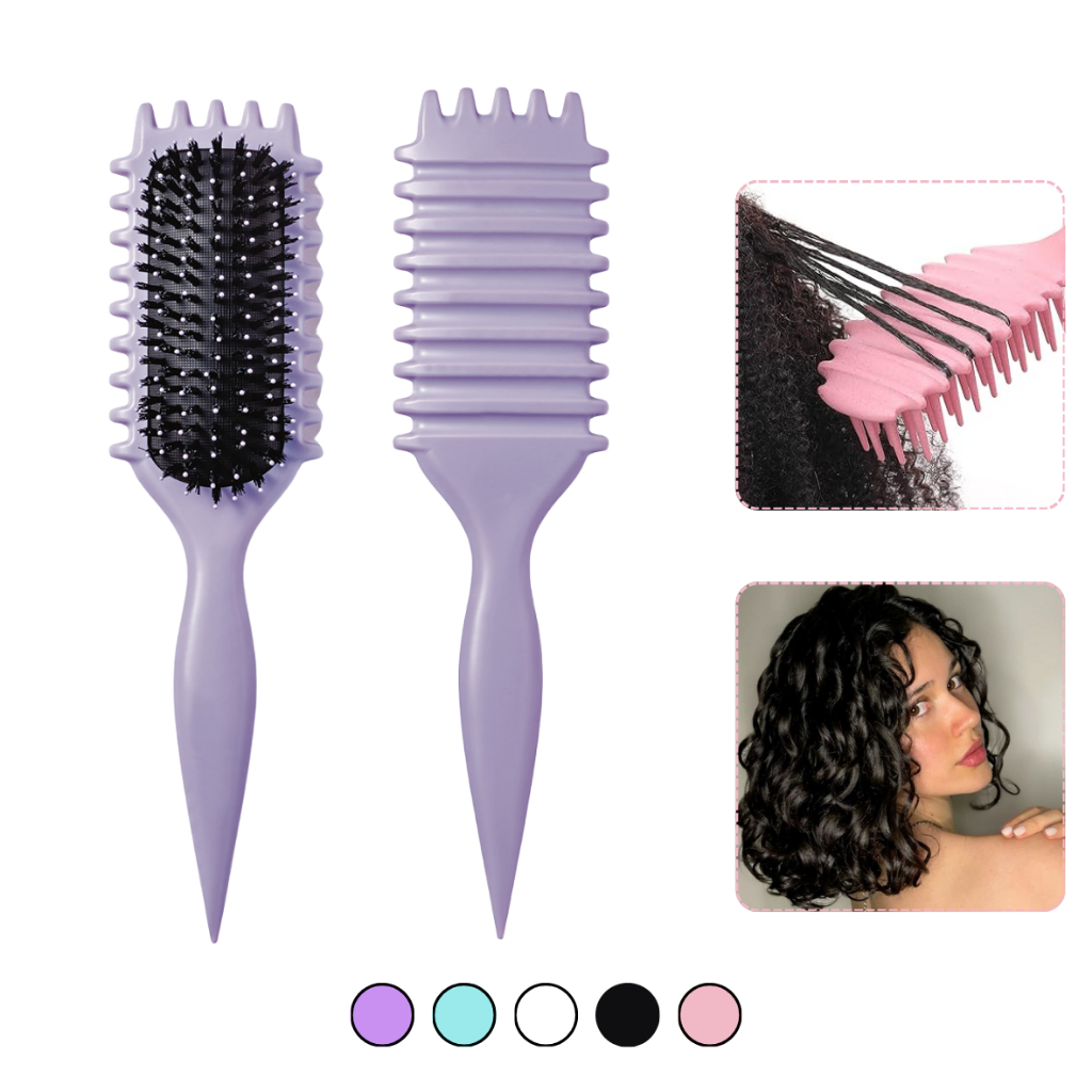 Escova Estilo Bounce Curl Define Cachos + Pente Ondulação Profissional Cabelos Cacheados e Ondulados Pronta Entrega