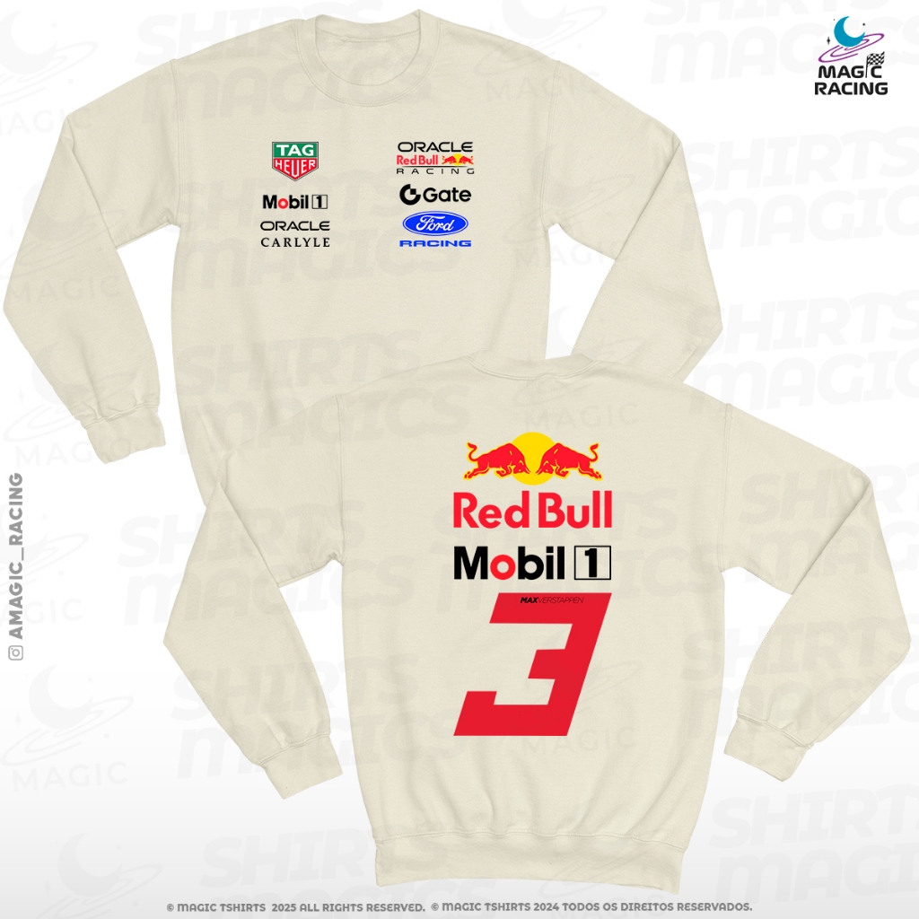 Moletom Gola Careca F1 New Number Verstappen #3 Red Bull 2026 - Coleção Magic Racing em Oferta na Shopee