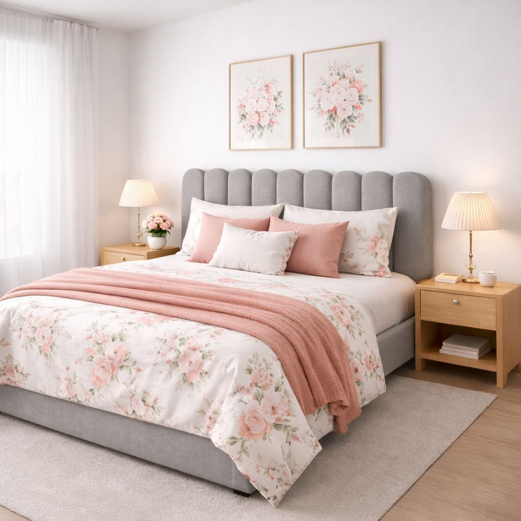 Kit Cabeceiras de Cama Elegante Estofada Clean Tecido Suede Box Casal Queen King Modulada 45cmx 20cm