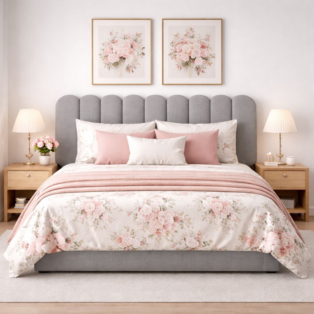 Kit Cabeceiras de Cama Estofada Moderna Clean Tecido Suede Box Casal Queen King Modulada 45cm x 20cm