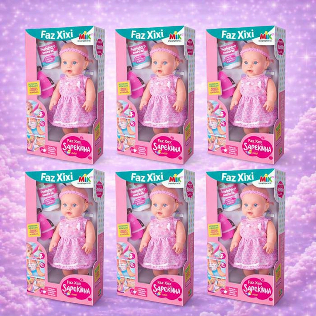Kit 6 Boneca Baby Faz xixi Mamadeira e Frauda Brinquedo Menina Acessorios Tipo Reborn em Oferta na Shopee