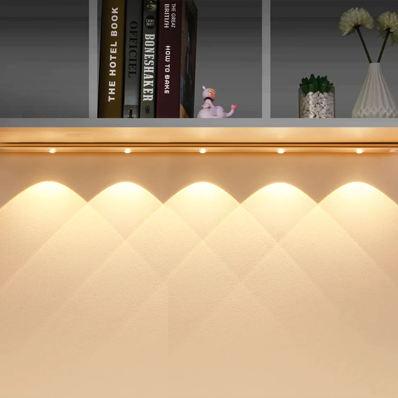 Luz de LED com Sensor para Armário 60cm Ultra Fina 3 Cores Recarregável (Branco/Quente/Natural) Movimento Luminária F9