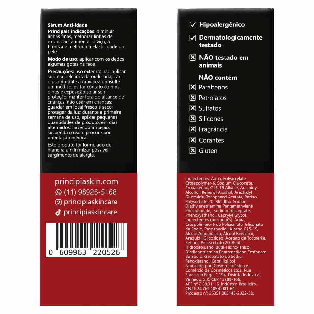 KIT4 Sérum Principia Rn-0,3：0.3% Retinol  |  Suave, Reduz Rugas e Renova a Pele |Todos os modelos