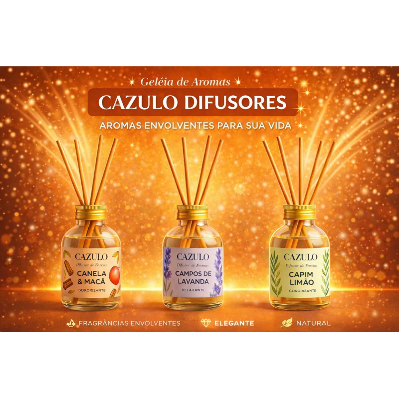 Difusor de Varetas Via Aroma linha Caszulo - 250ml em Oferta na Shopee