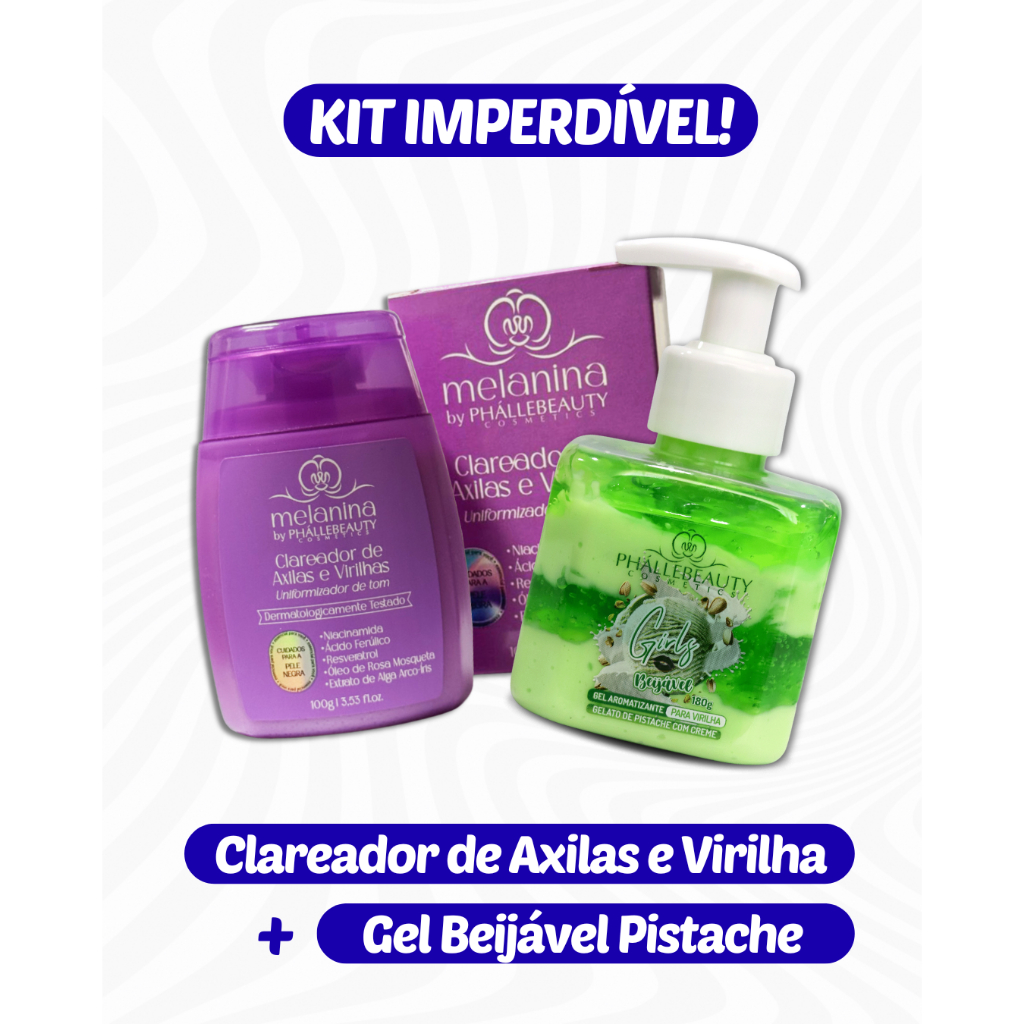 Kit Clareador de Axilas e Virilhas + Gel Aromatizante de Virilhas PhalleBeauty