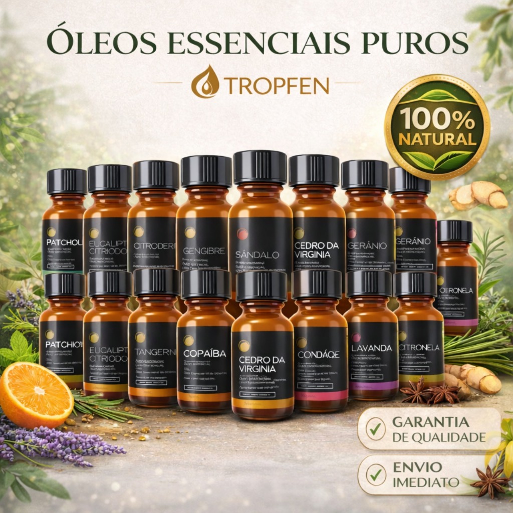 Imagem Óleo Essencial 100% Puro Importado Tropfen 10 mL - Aromaterapia Aromatizador Difusor Elétrico