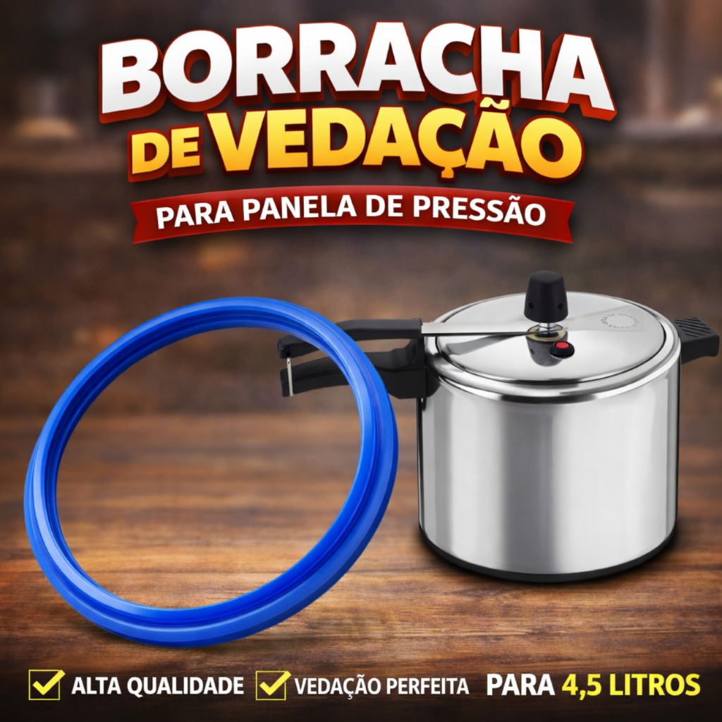 Borracha Vedação Panela de Pressão 4,5L Silicone Atóxico Anel Vedação Tampa Eirilar Panelux e Outras