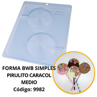 1~10 FORMA SIMPLES PIRULITO CARACOL MÉDIO CÓD.:9982 -(M2) EM ACETATO BWB PARA BOMBOM, DOCES DE CHOCOLATE E CONFEITARIA// em Oferta na Shopee