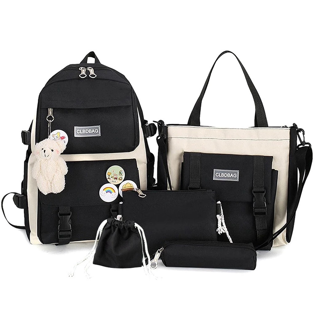 Kit 5 Bolsa Mochila Femina Musculina Escolar Magma Multiuso Jovem