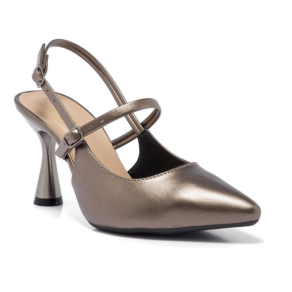 Scarpin Slingback Feminino Stessy Shoes Salto Alto Bico Fino Fivela Confortável Elegante Original em Oferta na Shopee