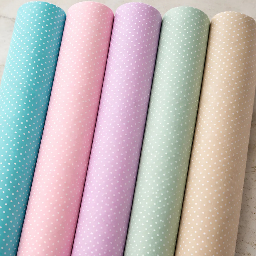 Kit 5 cortes de 40x75cm Tecido Tricoline Poá Bolinhas 100% Algodão