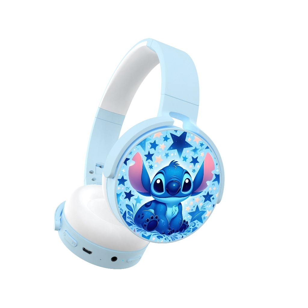 Fone de Ouvido Infantil Sem Fio Bluetooth Estilo Desenho Fofo Recarregável para Crianças