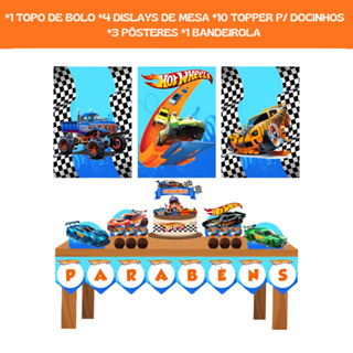 Kit Festa Em Casa - Hot Wheels - Só Um Bolinho - Mesvêrsário em Oferta na Shopee