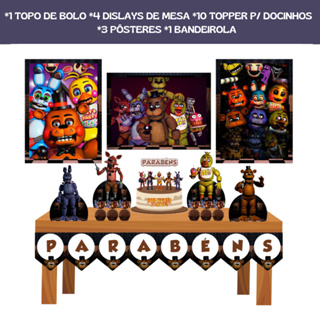 Kit Festa Em Casa - Five Nights At Freddy's - FNAF - Só Um Bolinho em Oferta na Shopee