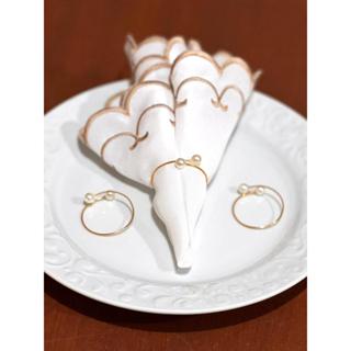 Kit 10 Porta Guardanapos Duo Ouro Pérola Para Mesa Posta Guardanapo Envio Imediato em Oferta na Shopee