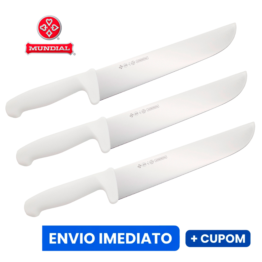 Faca Para Carne e Açougue 10 Polegadas Mundial Cabo Antibacteriano 7820-10 Cozinha Profissional em Oferta na Shopee