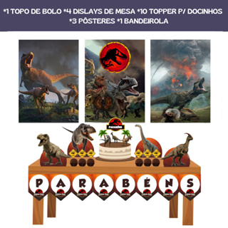 Kit Festa Em Casa - Dinossauro - Jurassic Park - Só Um Bolinho em Oferta na Shopee