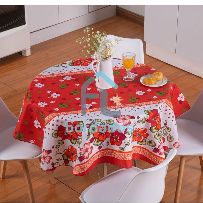 Toalha de mesa cozinha REDONDA 140X140cm várias estampas -PREÇO DE FÁBRICA